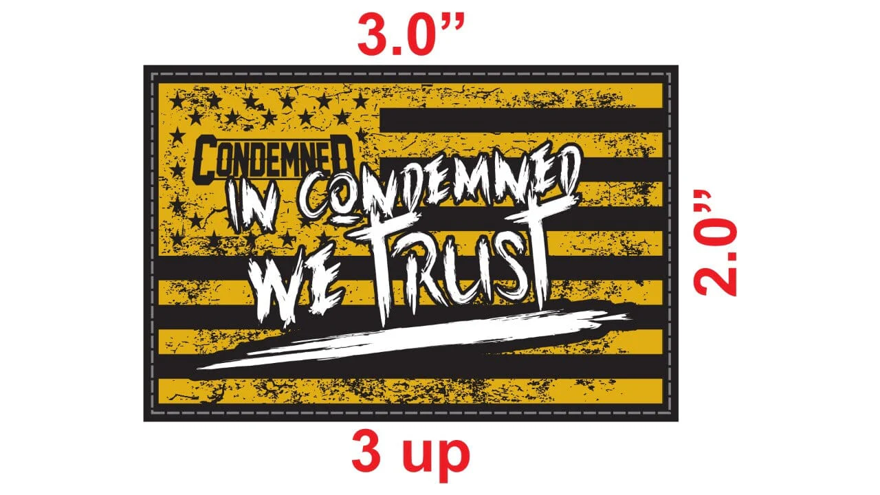 In Condemned We Trust Rubber Patch Hook & Loop - Image 2